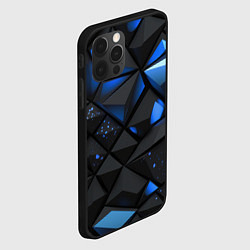 Чехол для iPhone 12 Pro Blue black texture, цвет: 3D-черный — фото 2