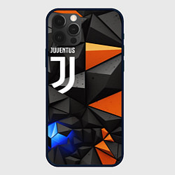 Чехол для iPhone 12 Pro Juventus orange black style, цвет: 3D-черный