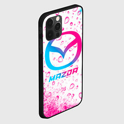 Чехол для iPhone 12 Pro Mazda neon gradient style, цвет: 3D-черный — фото 2