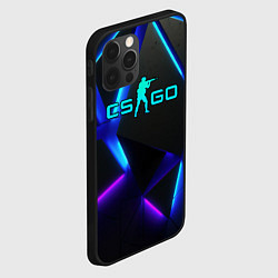 Чехол для iPhone 12 Pro CSGO neon geometry, цвет: 3D-черный — фото 2