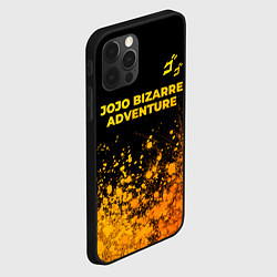 Чехол для iPhone 12 Pro JoJo Bizarre Adventure - gold gradient: символ све, цвет: 3D-черный — фото 2