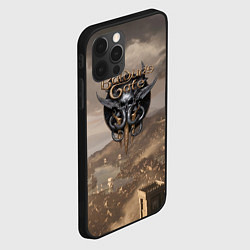 Чехол для iPhone 12 Pro Baldurs Gate 3 Logo, цвет: 3D-черный — фото 2