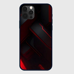 Чехол для iPhone 12 Pro Красная бесконечность, цвет: 3D-черный