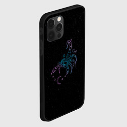 Чехол для iPhone 12 Pro Знак зодиака скорпион - космос, цвет: 3D-черный — фото 2