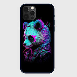 Чехол для iPhone 12 Pro Панда киберпанк, цвет: 3D-черный
