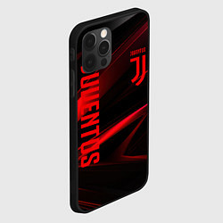 Чехол для iPhone 12 Pro Juventus black red logo, цвет: 3D-черный — фото 2