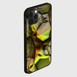 Чехол для iPhone 12 Pro Зеленая объемная космическая текстура, цвет: 3D-черный — фото 2