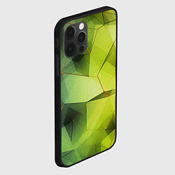 Чехол для iPhone 12 Pro Зеленая текстура объемная, цвет: 3D-черный — фото 2