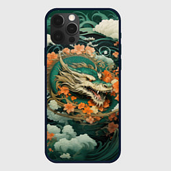 Чехол для iPhone 12 Pro Облачный дракон Irezumi, цвет: 3D-черный