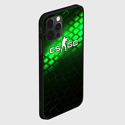 Чехол для iPhone 12 Pro CSGO green light logo, цвет: 3D-черный — фото 2