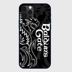 Чехол для iPhone 12 Pro Балдурс гейт 3 - черный дракон, цвет: 3D-черный