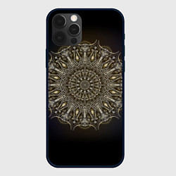 Чехол для iPhone 12 Pro Костяная мандала, цвет: 3D-черный