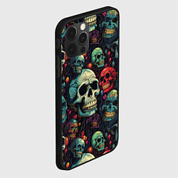 Чехол для iPhone 12 Pro Милый skull, цвет: 3D-черный — фото 2