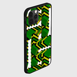 Чехол для iPhone 12 Pro Зеленая микросхема, цвет: 3D-черный — фото 2