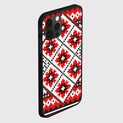 Чехол для iPhone 12 Pro Удмурт мода, цвет: 3D-черный — фото 2