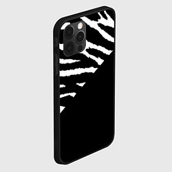 Чехол для iPhone 12 Pro Полосы зебры с черным, цвет: 3D-черный — фото 2