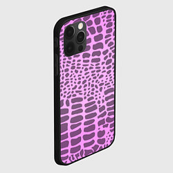 Чехол для iPhone 12 Pro Розовая рептилия, цвет: 3D-черный — фото 2