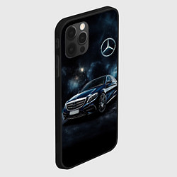 Чехол для iPhone 12 Pro Mercedes Benz galaxy, цвет: 3D-черный — фото 2