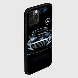 Чехол для iPhone 12 Pro Mercedes Benz, цвет: 3D-черный — фото 2