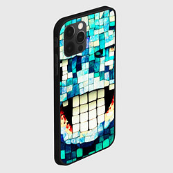 Чехол для iPhone 12 Pro Смайлик из бирюзовой мазайке, цвет: 3D-черный — фото 2