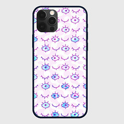 Чехол для iPhone 12 Pro Multiple eyes, цвет: 3D-черный