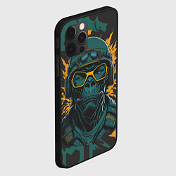 Чехол для iPhone 12 Pro Горилла в желтых очках, цвет: 3D-черный — фото 2