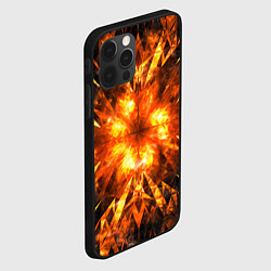 Чехол для iPhone 12 Pro Fire abstract, цвет: 3D-черный — фото 2