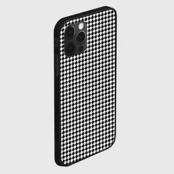 Чехол для iPhone 12 Pro Шахматный чёрно-белый, цвет: 3D-черный — фото 2