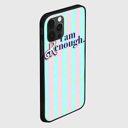 Чехол для iPhone 12 Pro I am Kenough - фраза и костюм Кена в полоску, цвет: 3D-черный — фото 2