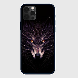 Чехол для iPhone 12 Pro Волк в кромешной темноте, цвет: 3D-черный