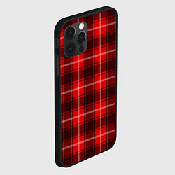 Чехол для iPhone 12 Pro Шотландка красно-чёрный, цвет: 3D-черный — фото 2