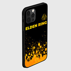 Чехол для iPhone 12 Pro Elden Ring - gold gradient: символ сверху, цвет: 3D-черный — фото 2