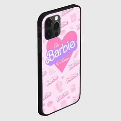 Чехол для iPhone 12 Pro Эта Барби - учительница: розовый паттерн, цвет: 3D-черный — фото 2
