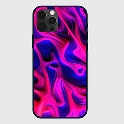 Чехол iPhone 12 Pro Pink blue abstract