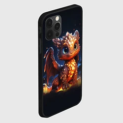 Чехол для iPhone 12 Pro Котик дракоша, цвет: 3D-черный — фото 2