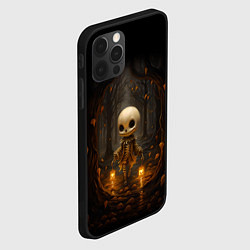 Чехол для iPhone 12 Pro Призрак в лесу - скелет, цвет: 3D-черный — фото 2