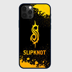 Чехол для iPhone 12 Pro Slipknot - gold gradient, цвет: 3D-черный