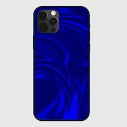 Чехол для iPhone 12 Pro Имитация синий шёлк, цвет: 3D-черный