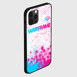 Чехол для iPhone 12 Pro Warframe neon gradient style: символ сверху, цвет: 3D-черный — фото 2