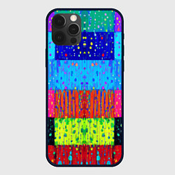Чехол для iPhone 12 Pro Геометрическая абстракция - капли дождя, цвет: 3D-черный