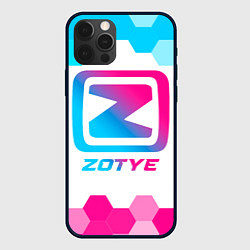 Чехол для iPhone 12 Pro Zotye neon gradient style, цвет: 3D-черный