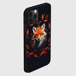 Чехол для iPhone 12 Pro Арт осенняя лиса, цвет: 3D-черный — фото 2