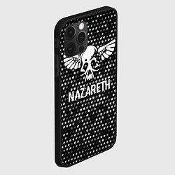 Чехол для iPhone 12 Pro Nazareth glitch на темном фоне, цвет: 3D-черный — фото 2