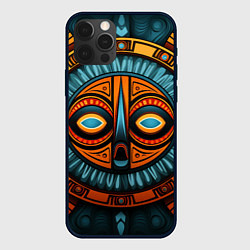 Чехол для iPhone 12 Pro Орнамент в африканском стиле, цвет: 3D-черный