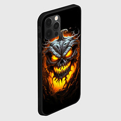 Чехол для iPhone 12 Pro Halloween - зловещая тыква, цвет: 3D-черный — фото 2