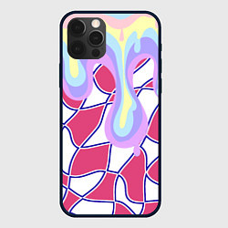 Чехол для iPhone 12 Pro Rainbow illusion, цвет: 3D-черный