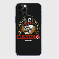 Чехол для iPhone 12 Pro Casino, цвет: 3D-светло-сиреневый