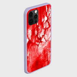 Чехол для iPhone 12 Pro Кровь на белом, цвет: 3D-светло-сиреневый — фото 2