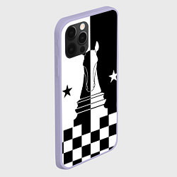 Чехол для iPhone 12 Pro Шахматный конь, цвет: 3D-светло-сиреневый — фото 2