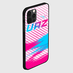 Чехол для iPhone 12 Pro UAZ neon gradient style посередине, цвет: 3D-черный — фото 2